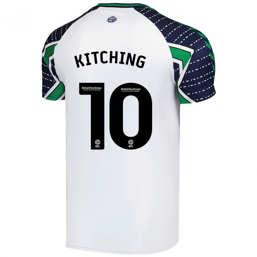 Férfi Katie Kitching #10 Fehér Idegenbeli Jersey 2024/25 Mez Póló Ing