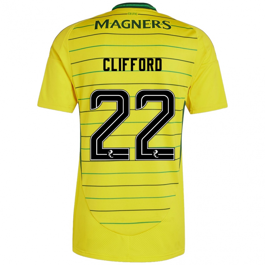 Férfi Lucy Ashworth-Clifford #22 Sárga Idegenbeli Jersey 2024/25 Mez Póló Ing