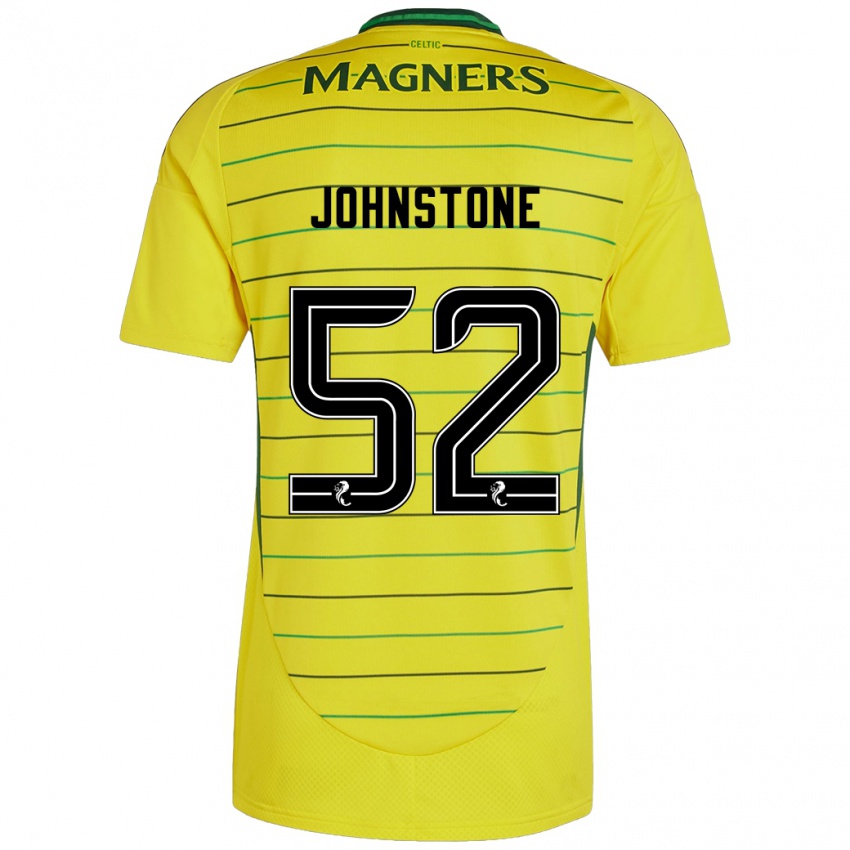 Férfi Rachael Johnstone #52 Sárga Idegenbeli Jersey 2024/25 Mez Póló Ing