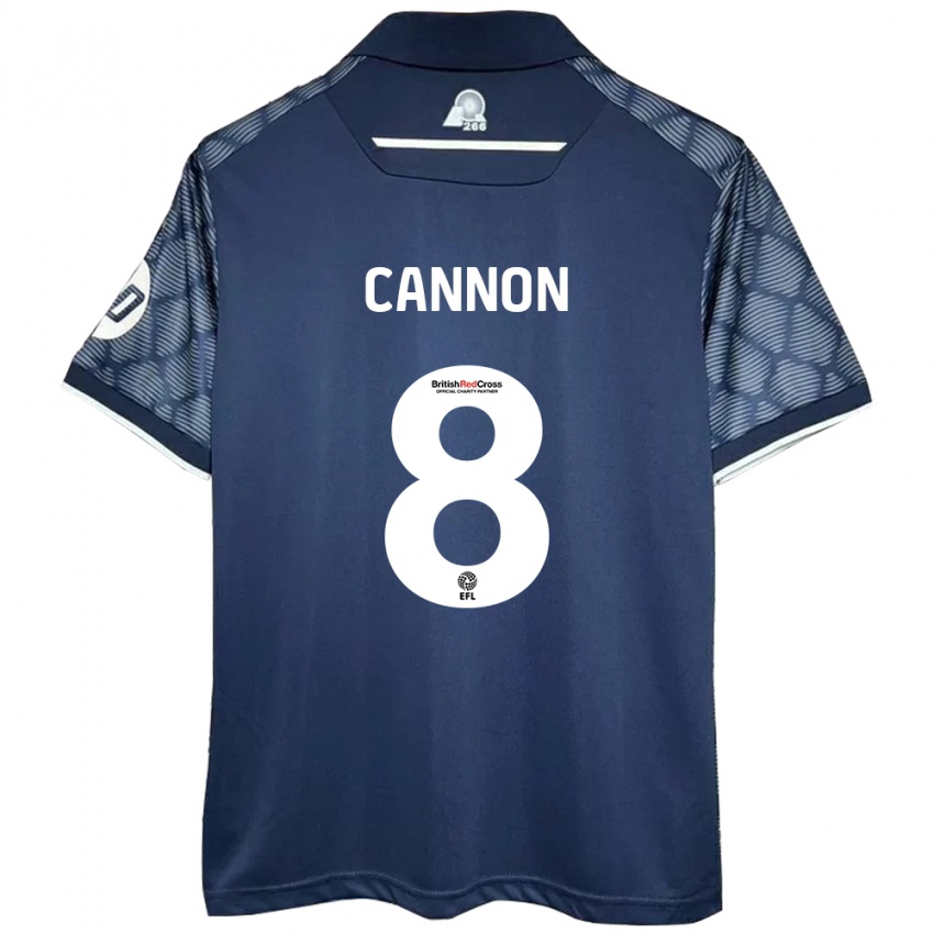 Férfi Andy Cannon #8 Fekete Idegenbeli Jersey 2024/25 Mez Póló Ing