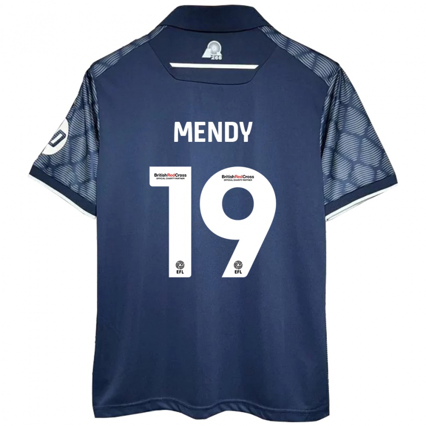 Férfi Jacob Mendy #19 Fekete Idegenbeli Jersey 2024/25 Mez Póló Ing