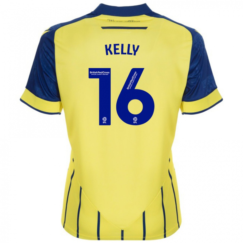 Férfi Martin Kelly #16 Sárga Kék Idegenbeli Jersey 2024/25 Mez Póló Ing