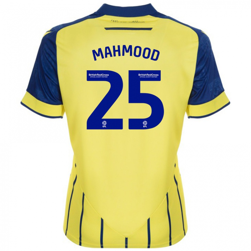 Férfi Mahmood #25 Sárga Kék Idegenbeli Jersey 2024/25 Mez Póló Ing