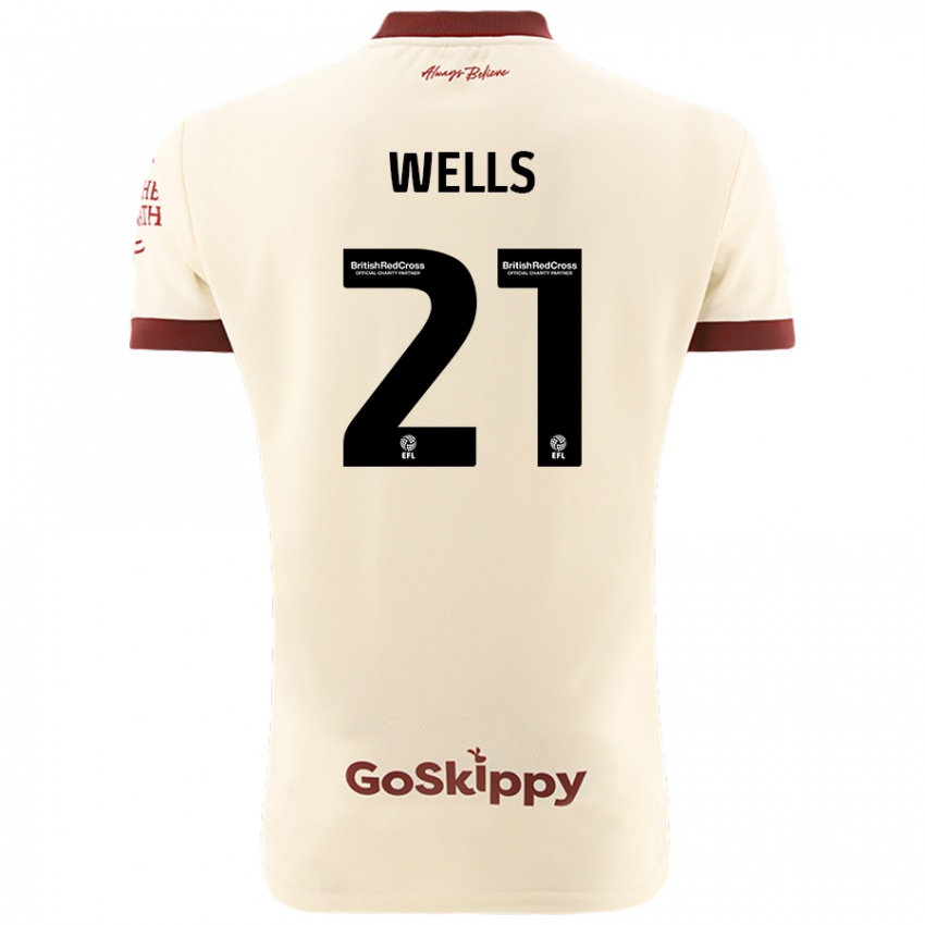 Férfi Nahki Wells #21 Krém Fehér Idegenbeli Jersey 2024/25 Mez Póló Ing