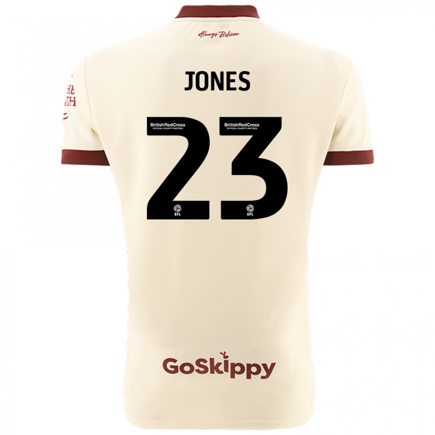 Férfi Carrie Jones #23 Krém Fehér Idegenbeli Jersey 2024/25 Mez Póló Ing