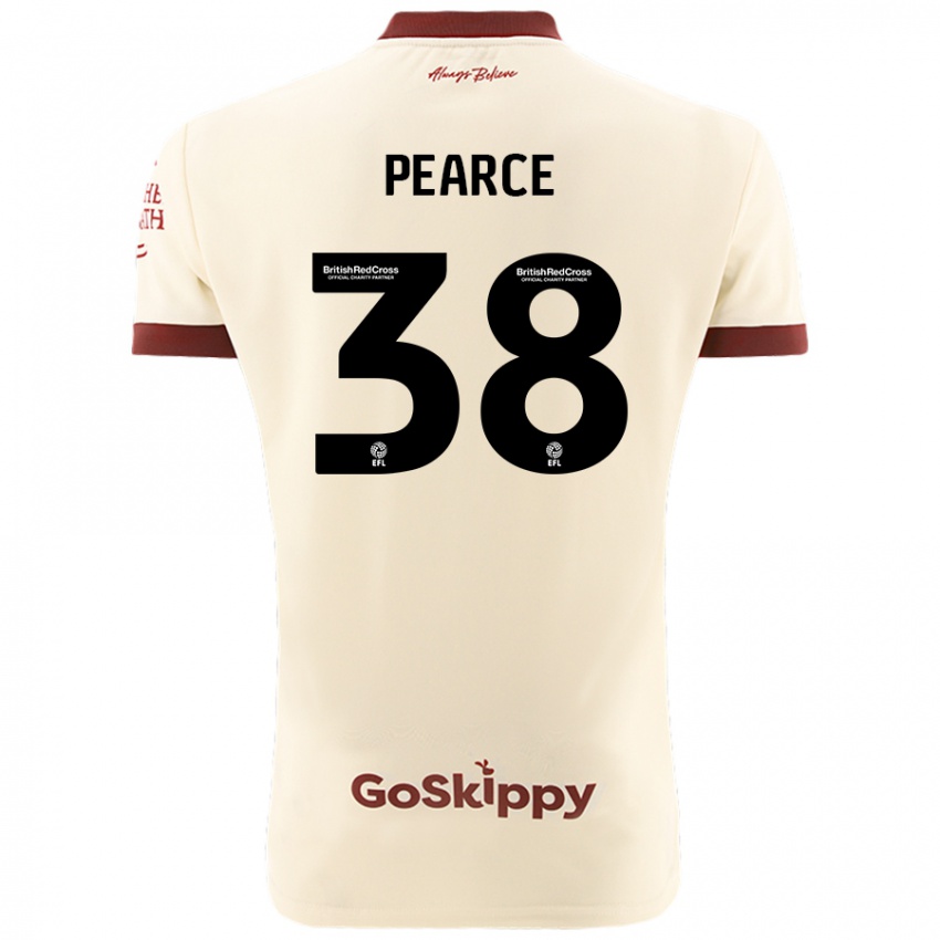 Férfi Manon Pearce #38 Krém Fehér Idegenbeli Jersey 2024/25 Mez Póló Ing