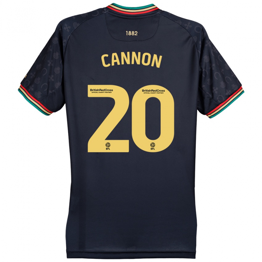 Férfi Reggie Cannon #20 Sötét Sötétkék Idegenbeli Jersey 2024/25 Mez Póló Ing