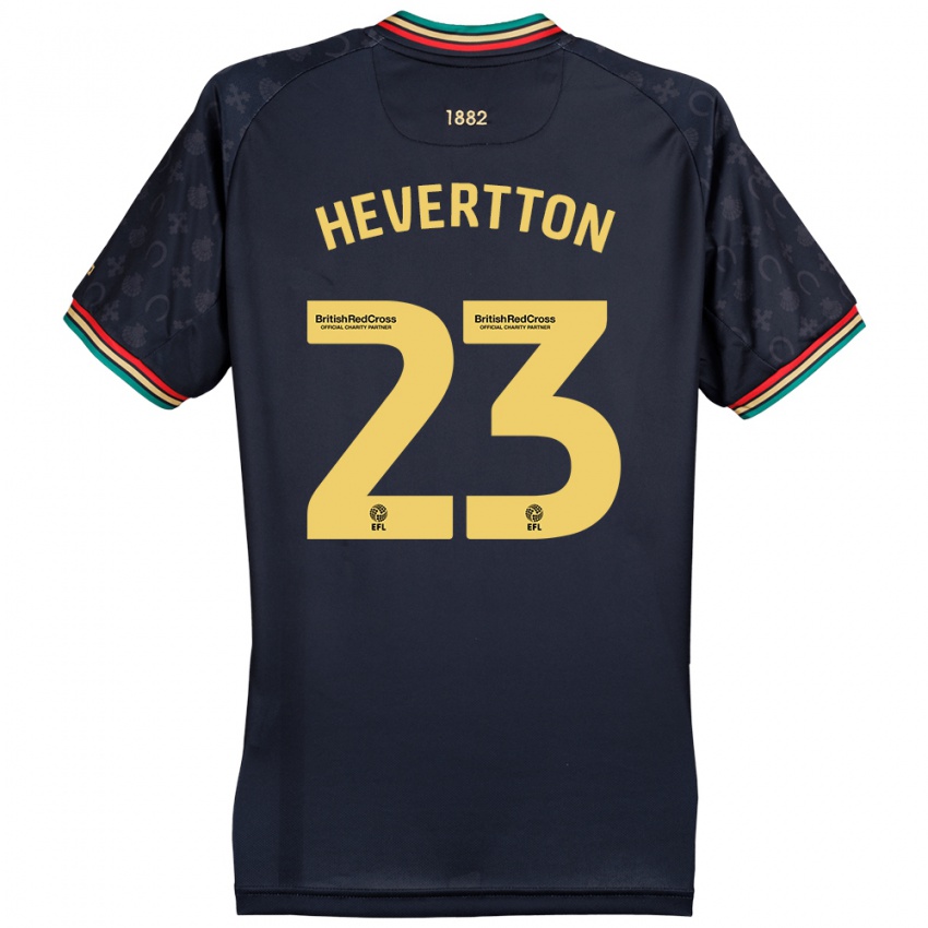 Férfi Hevertton #23 Sötét Sötétkék Idegenbeli Jersey 2024/25 Mez Póló Ing