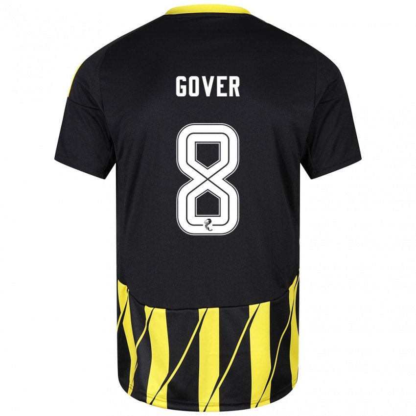 Férfi Chloe Gover #8 Fekete Sárga Idegenbeli Jersey 2024/25 Mez Póló Ing