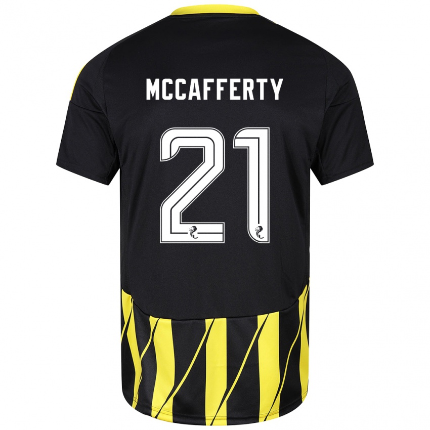 Férfi Eirinn Mccafferty #21 Fekete Sárga Idegenbeli Jersey 2024/25 Mez Póló Ing