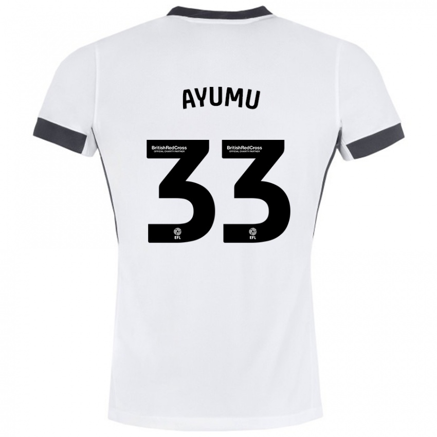 Férfi Ayumu Yokoyama #33 Fehér Fekete Idegenbeli Jersey 2024/25 Mez Póló Ing