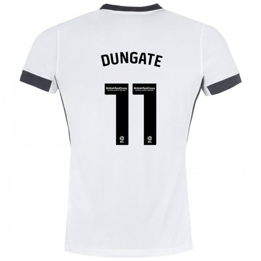 Férfi Katie Dungate #11 Fehér Fekete Idegenbeli Jersey 2024/25 Mez Póló Ing