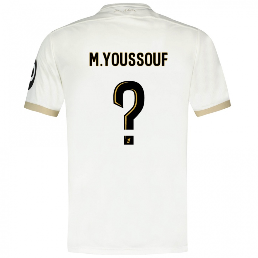 Férfi Mousslim Youssouf #0 Fehér Arany Idegenbeli Jersey 2024/25 Mez Póló Ing