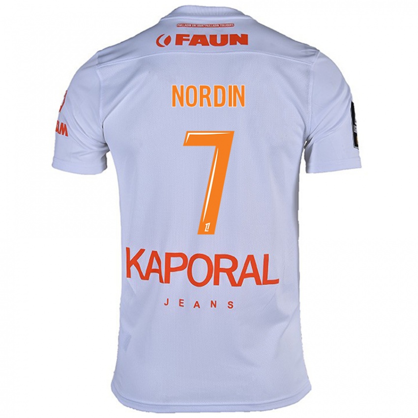 Férfi Arnaud Nordin #7 Fehér Idegenbeli Jersey 2024/25 Mez Póló Ing