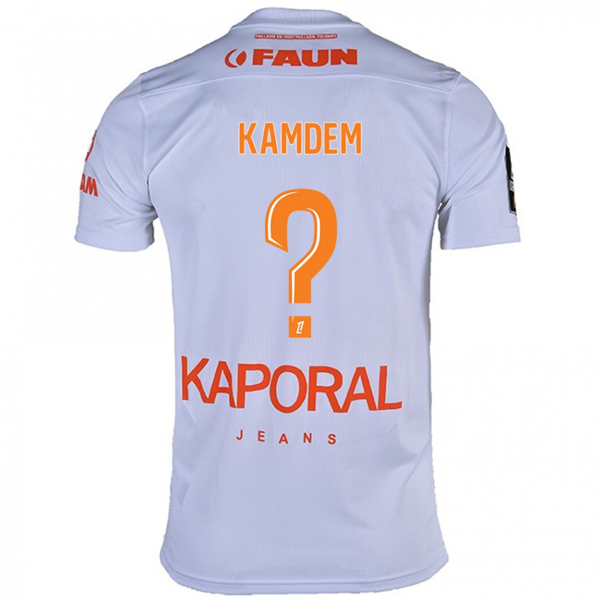 Férfi Kevin Kamdem #0 Fehér Idegenbeli Jersey 2024/25 Mez Póló Ing