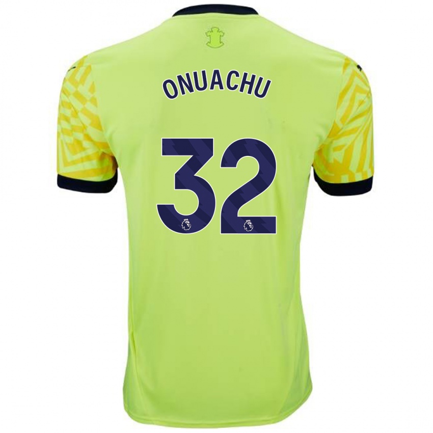 Férfi Paul Onuachu #32 Sárga Idegenbeli Jersey 2024/25 Mez Póló Ing