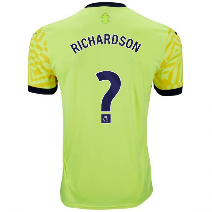 Férfi Cale Richardson #0 Sárga Idegenbeli Jersey 2024/25 Mez Póló Ing