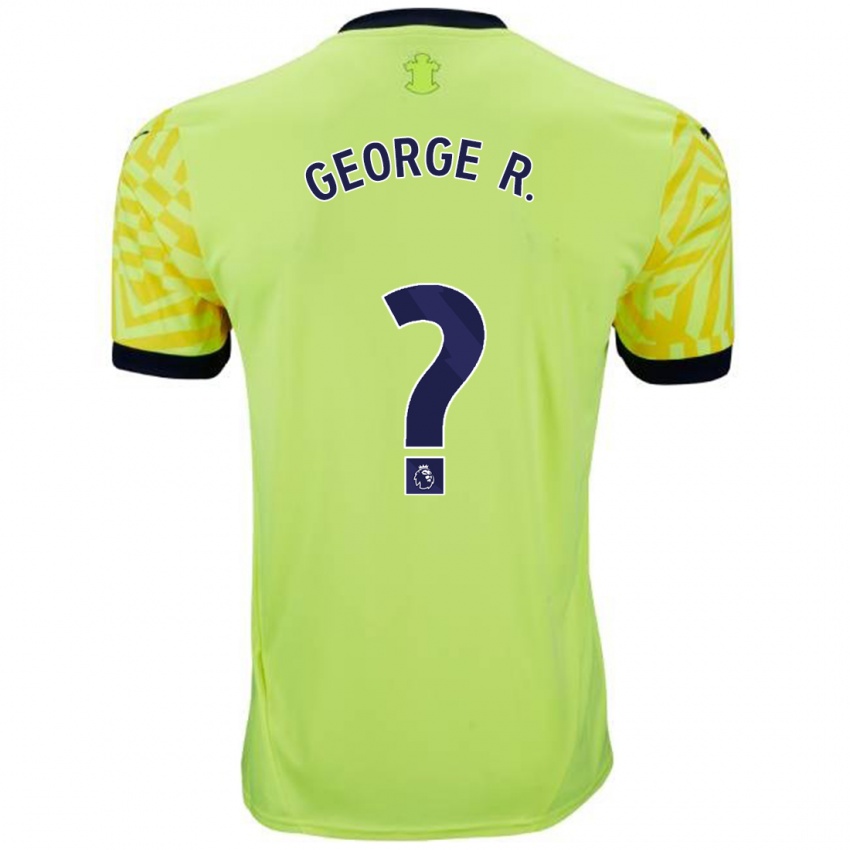 Férfi George Robinson #0 Sárga Idegenbeli Jersey 2024/25 Mez Póló Ing