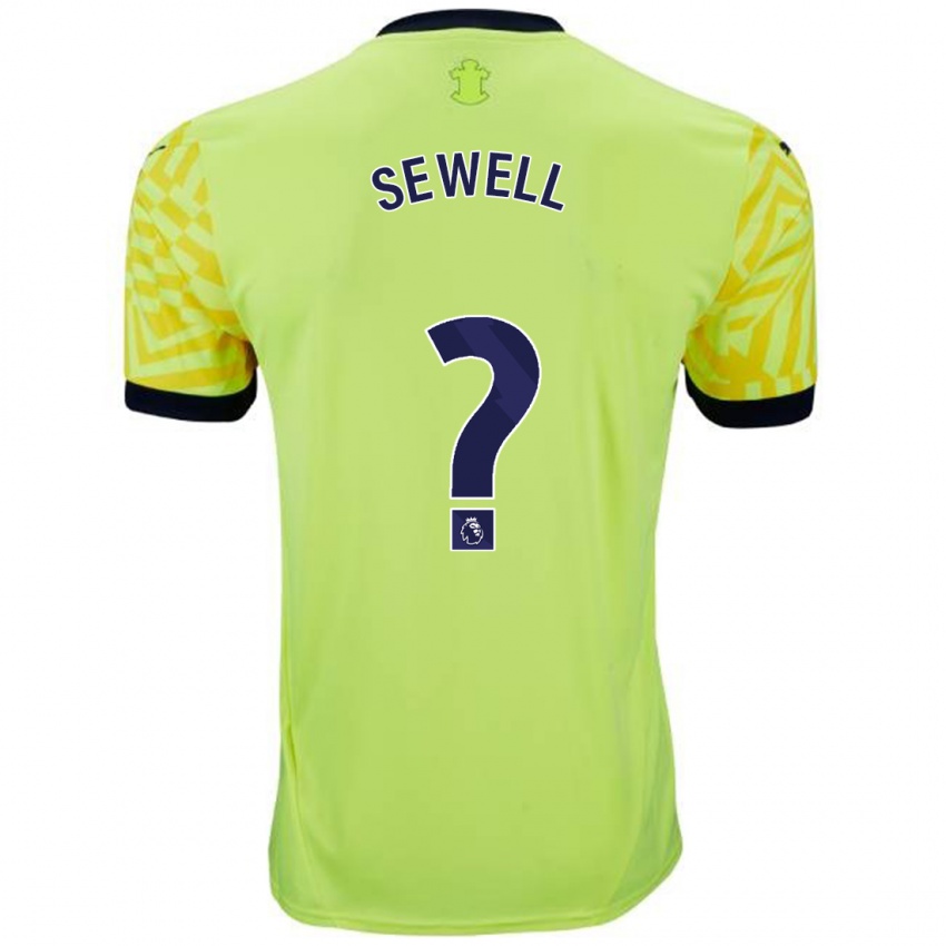 Férfi Brogan Sewell #0 Sárga Idegenbeli Jersey 2024/25 Mez Póló Ing