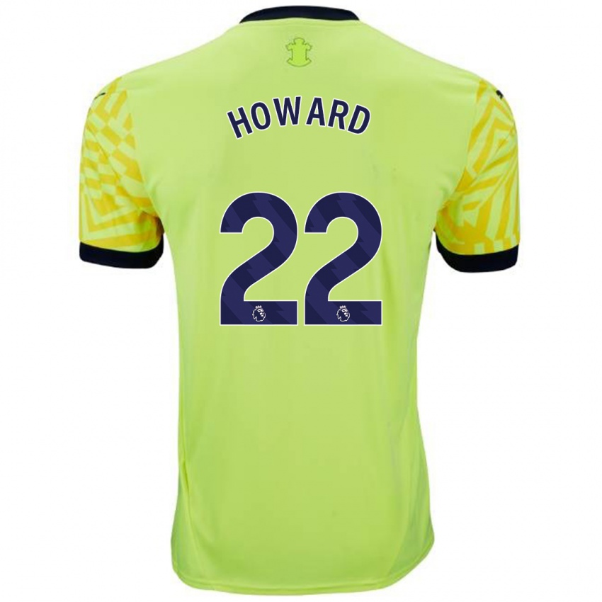 Férfi Bethany-May Howard #22 Sárga Idegenbeli Jersey 2024/25 Mez Póló Ing