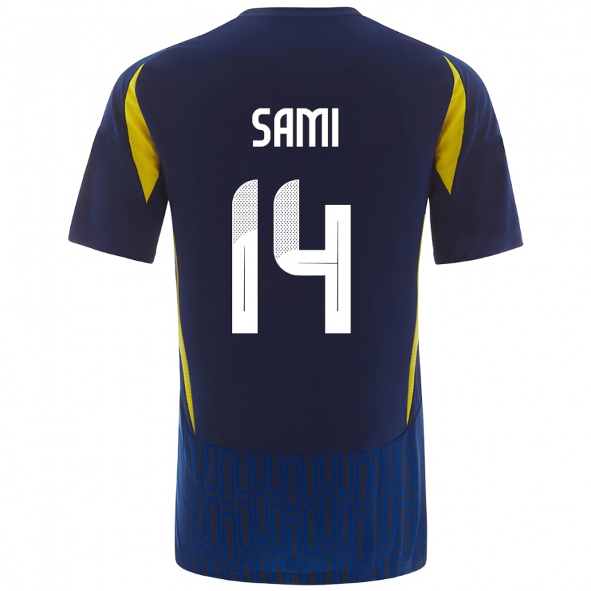 Férfi Sami Al-Najei #14 Kék Sárga Idegenbeli Jersey 2024/25 Mez Póló Ing