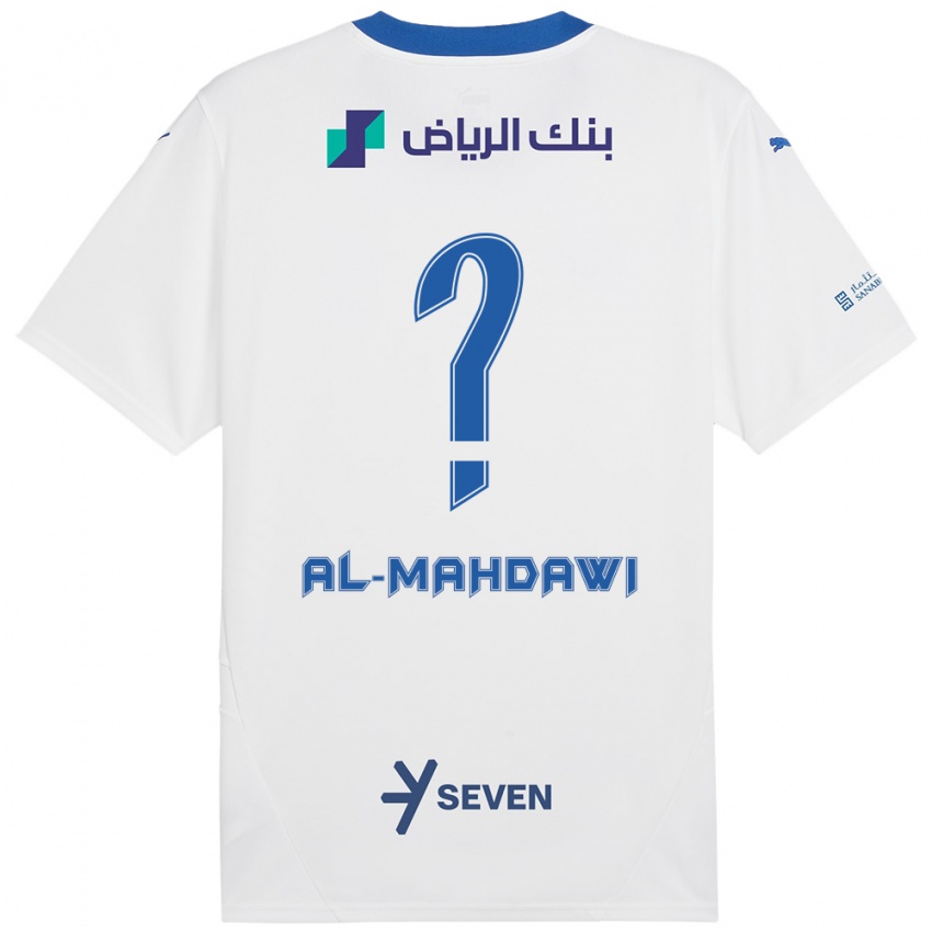 Férfi Ali Al-Mahdawi #0 Fehér Kék Idegenbeli Jersey 2024/25 Mez Póló Ing