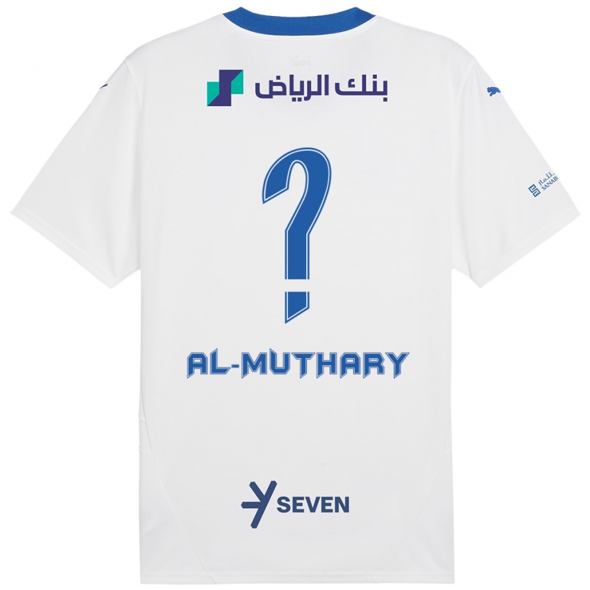 Férfi Saad Al-Muthary #0 Fehér Kék Idegenbeli Jersey 2024/25 Mez Póló Ing