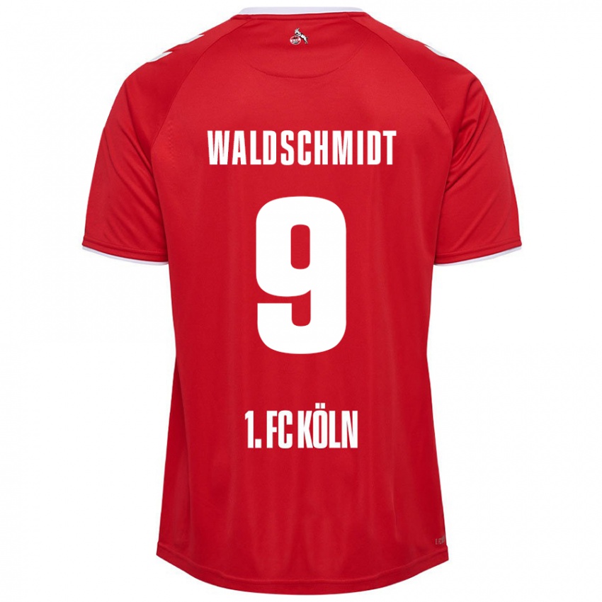 Férfi Luca Waldschmidt #9 Piros Fehér Idegenbeli Jersey 2024/25 Mez Póló Ing