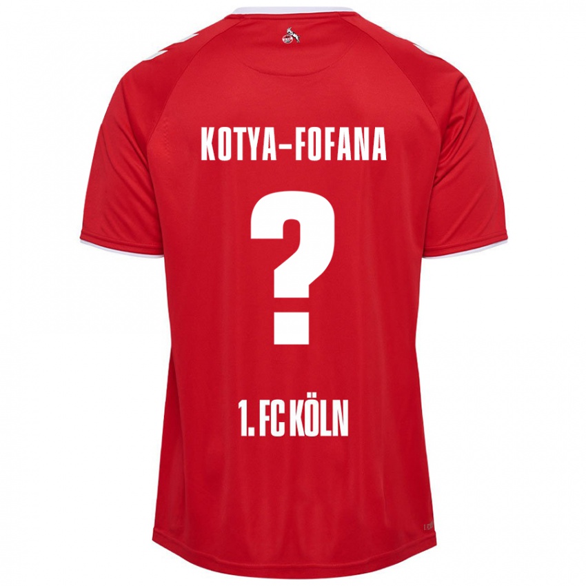 Férfi Assad Kotya-Fofana #0 Piros Fehér Idegenbeli Jersey 2024/25 Mez Póló Ing