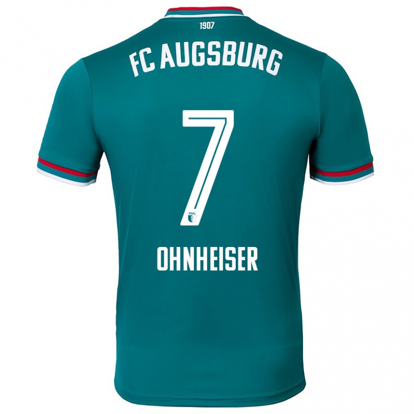 Férfi Nico Ohnheiser #7 Sötétzöld Idegenbeli Jersey 2024/25 Mez Póló Ing