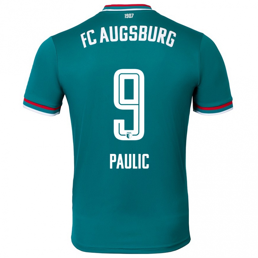 Férfi Anthony Paulic #9 Sötétzöld Idegenbeli Jersey 2024/25 Mez Póló Ing