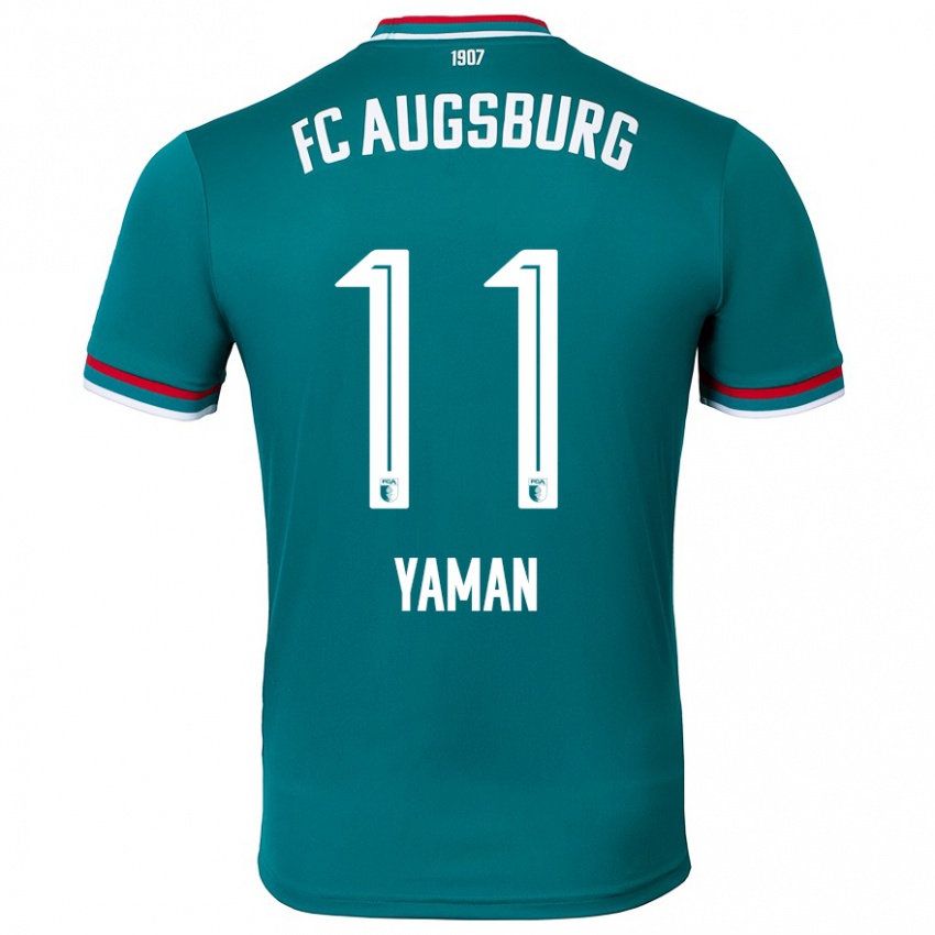 Férfi Kerim Yaman #11 Sötétzöld Idegenbeli Jersey 2024/25 Mez Póló Ing