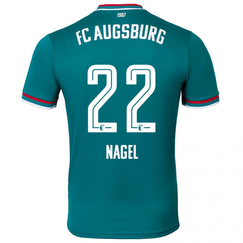 Férfi Timo Nagel #22 Sötétzöld Idegenbeli Jersey 2024/25 Mez Póló Ing