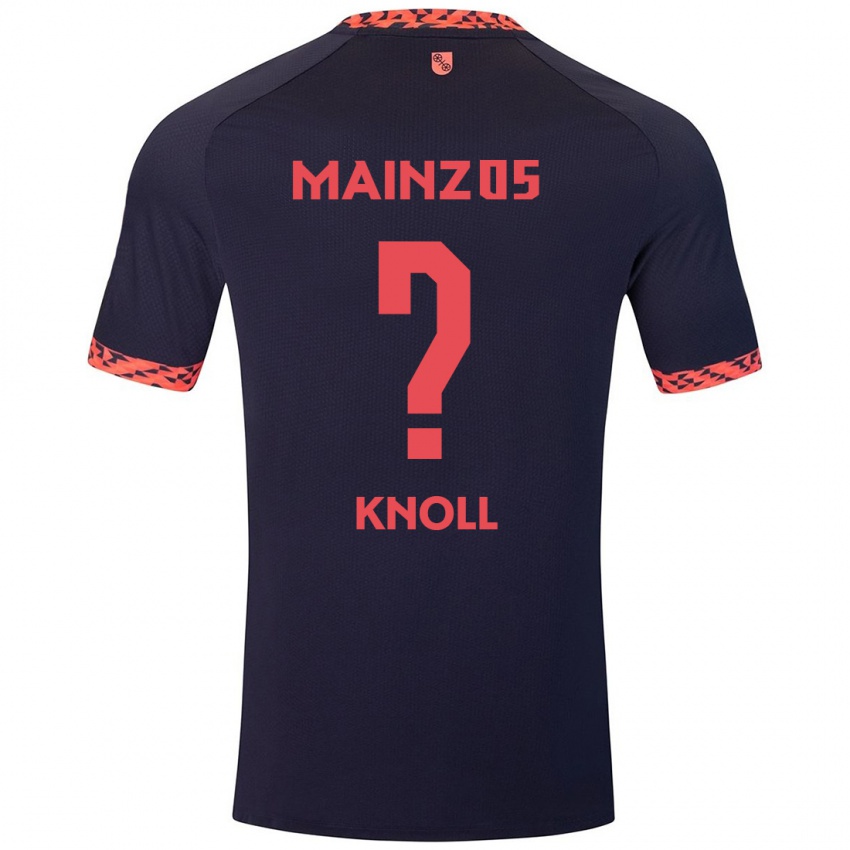 Férfi Max Knoll #0 Kék Korall Vörös Idegenbeli Jersey 2024/25 Mez Póló Ing