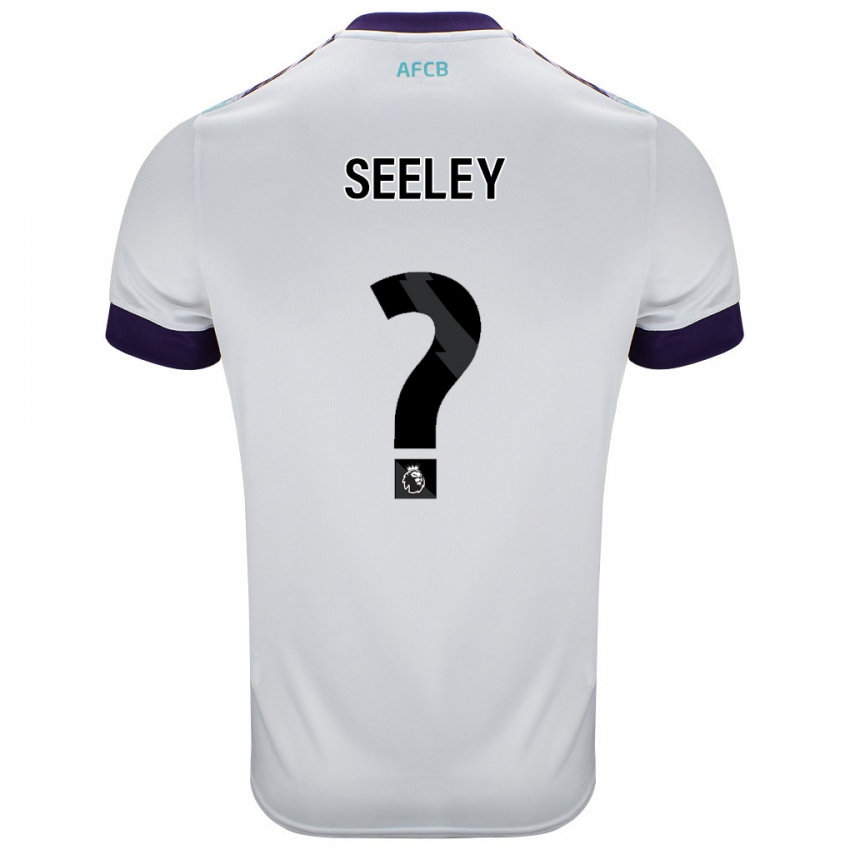 Férfi Will Seeley #0 Fehér Zöld Lila Idegenbeli Jersey 2024/25 Mez Póló Ing