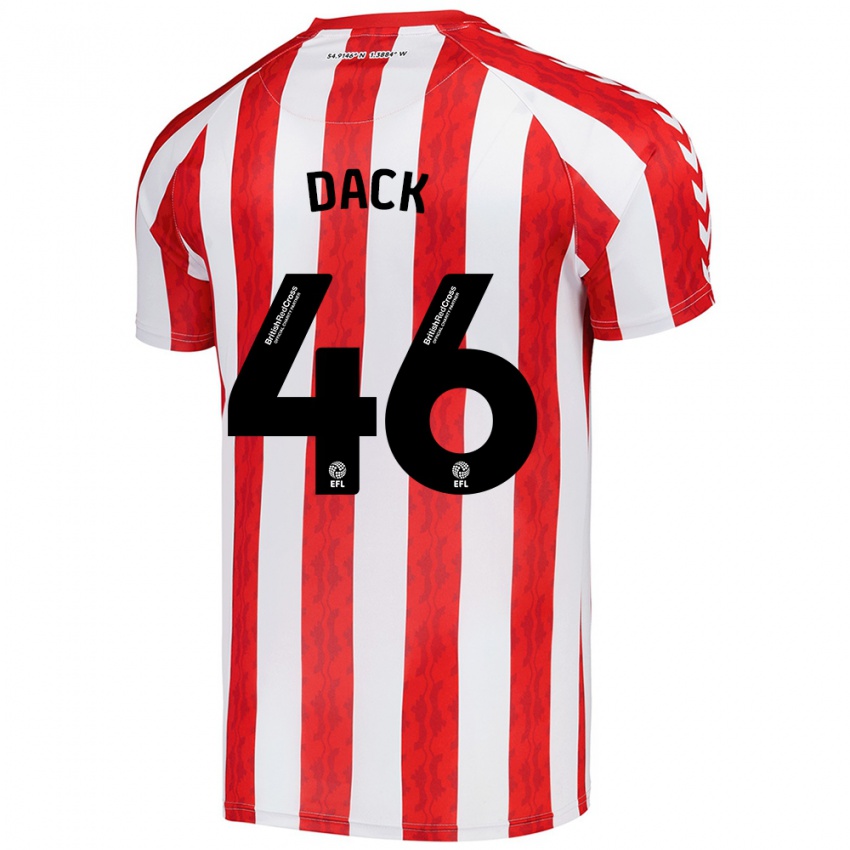 Női Bradley Dack #46 Piros Fehér Hazai Jersey 2024/25 Mez Póló Ing