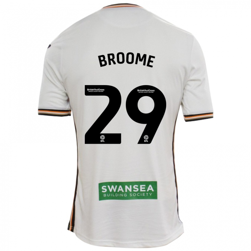 Női Nathan Broome #29 Fehér Hazai Jersey 2024/25 Mez Póló Ing