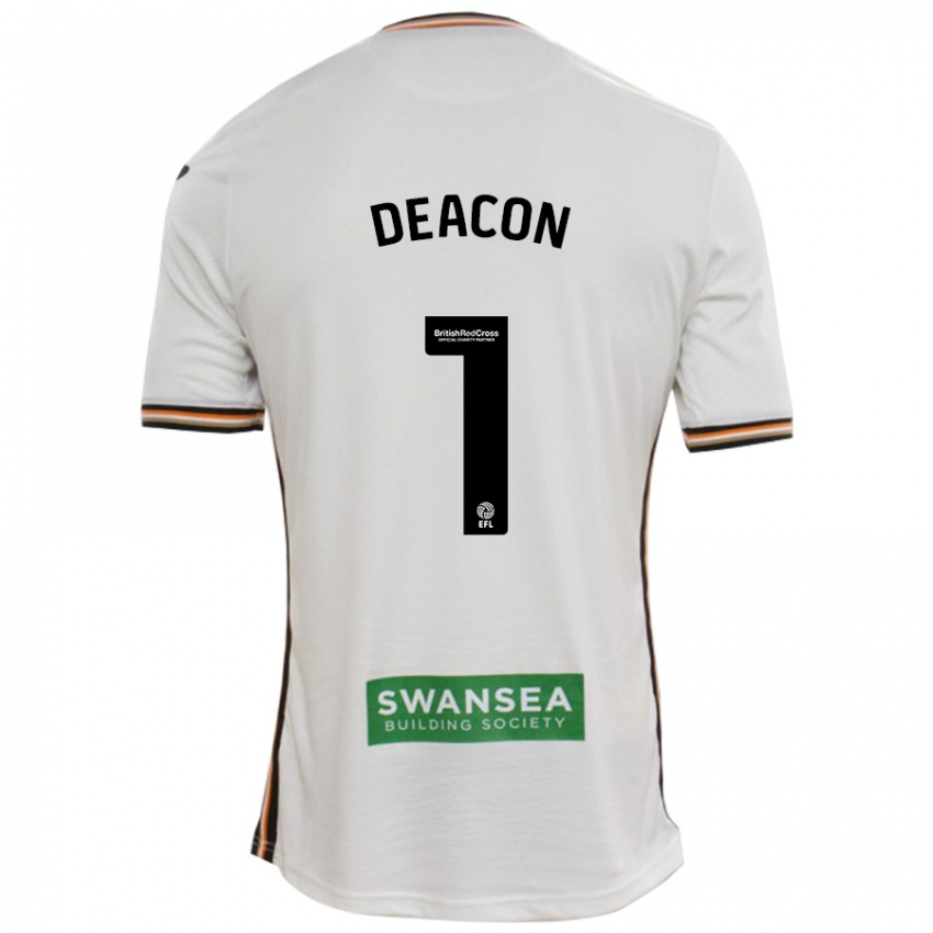 Női Chelsea Deacon #1 Fehér Hazai Jersey 2024/25 Mez Póló Ing