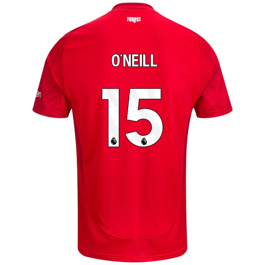 Női Laura-Jayne O'neill #15 Piros Fehér Hazai Jersey 2024/25 Mez Póló Ing