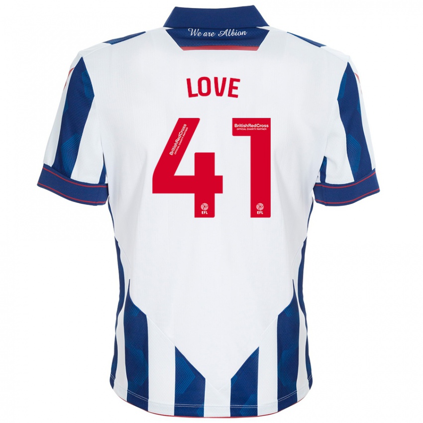 Női Layton Love #41 Fehér Sötétkék Hazai Jersey 2024/25 Mez Póló Ing