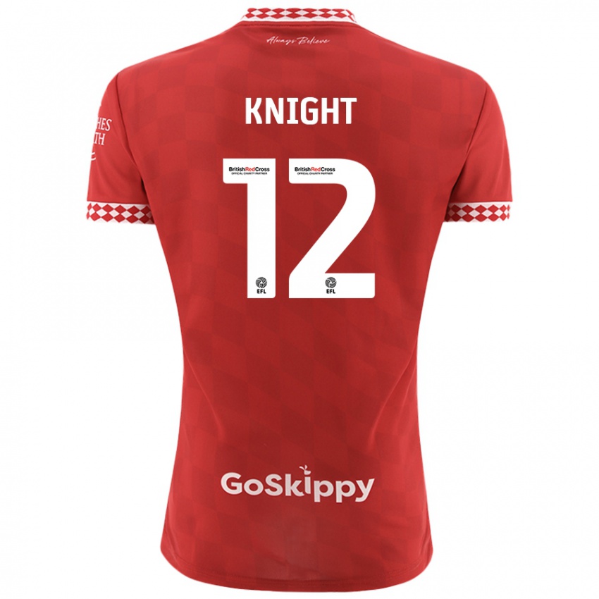 Női Jason Knight #12 Piros Hazai Jersey 2024/25 Mez Póló Ing