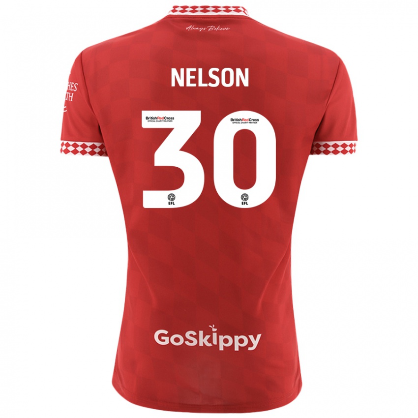 Női Raekwon Nelson #30 Piros Hazai Jersey 2024/25 Mez Póló Ing