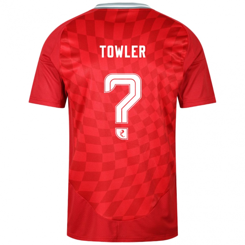 Női Evan Towler #0 Piros Hazai Jersey 2024/25 Mez Póló Ing