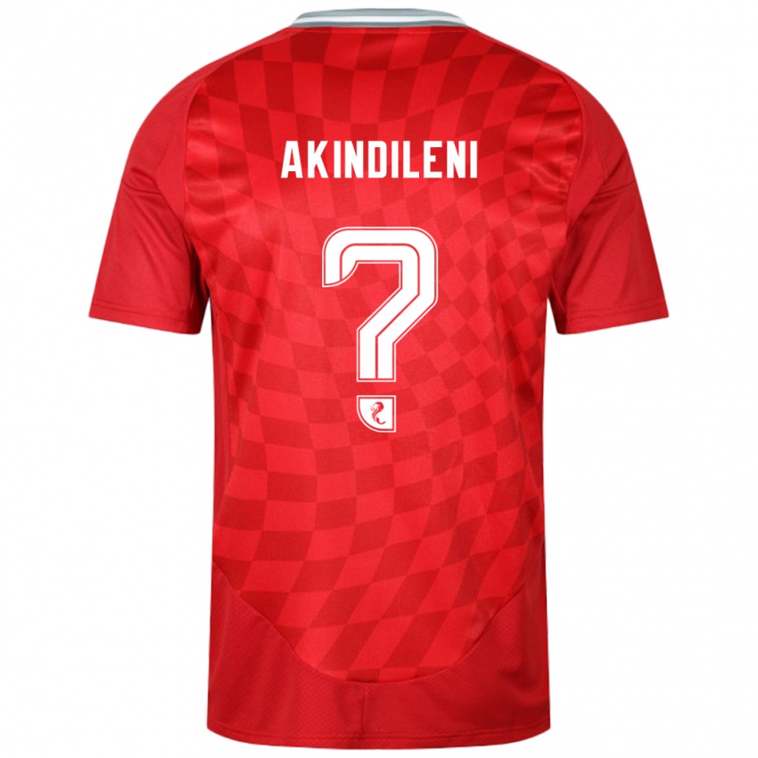 Női Timothy Akindileni #0 Piros Hazai Jersey 2024/25 Mez Póló Ing