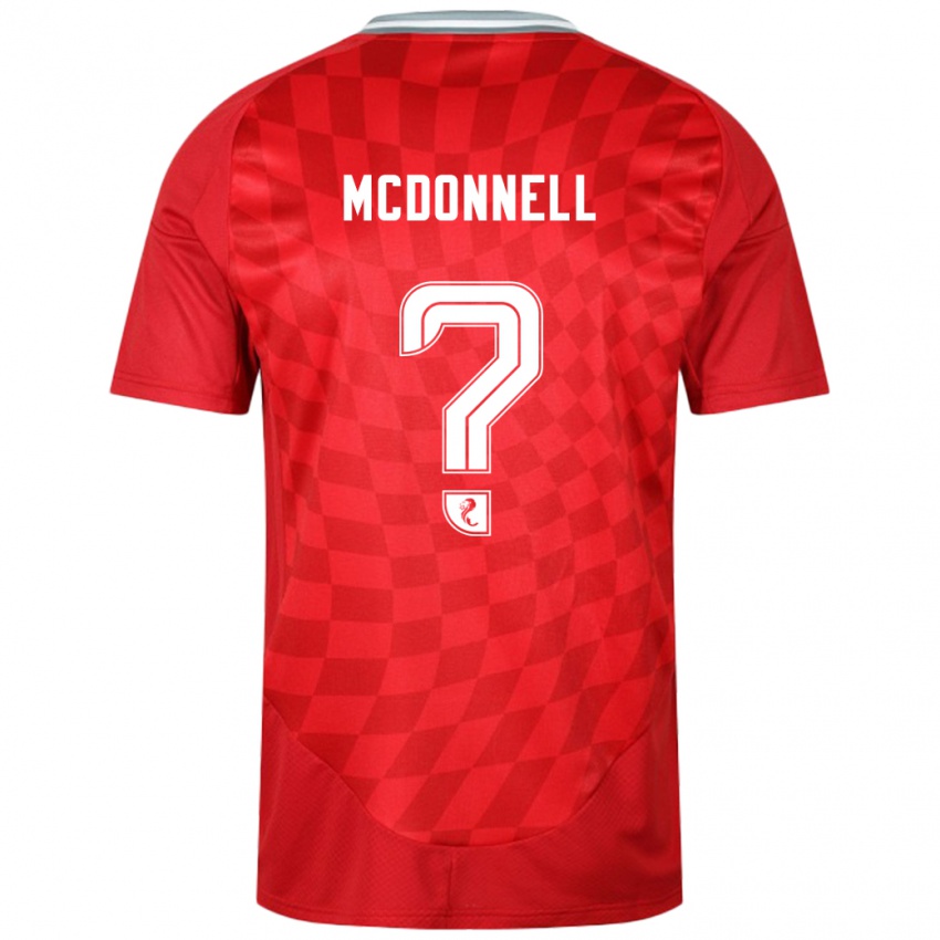 Női Noah Mcdonnell #0 Piros Hazai Jersey 2024/25 Mez Póló Ing