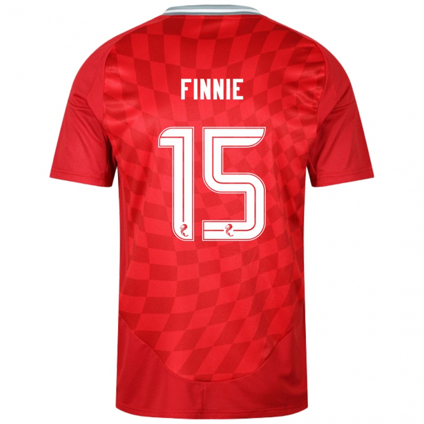 Női Maddison Finnie #15 Piros Hazai Jersey 2024/25 Mez Póló Ing