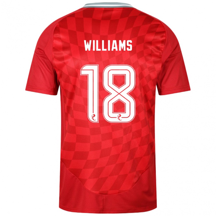 Női Rhys Williams #18 Piros Hazai Jersey 2024/25 Mez Póló Ing