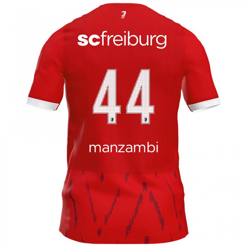 Női Johan Manzambi #44 Piros Hazai Jersey 2024/25 Mez Póló Ing