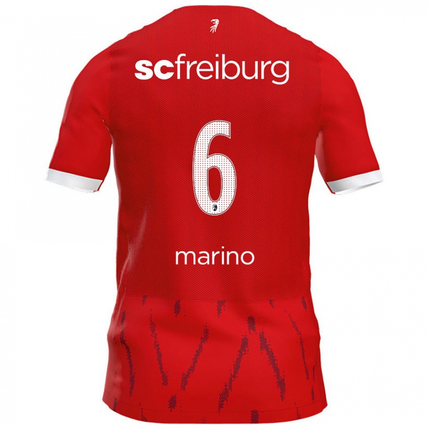 Női Luca Marino #6 Piros Hazai Jersey 2024/25 Mez Póló Ing