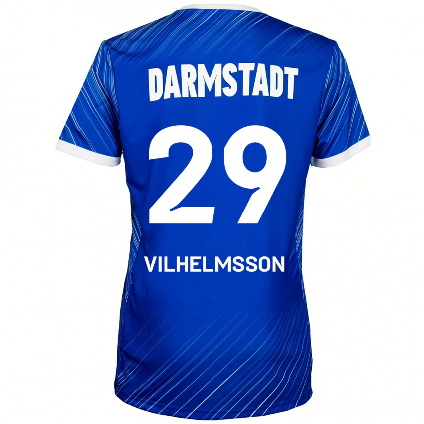 Női Oscar Vilhelmsson #29 Kék Fehér Hazai Jersey 2024/25 Mez Póló Ing